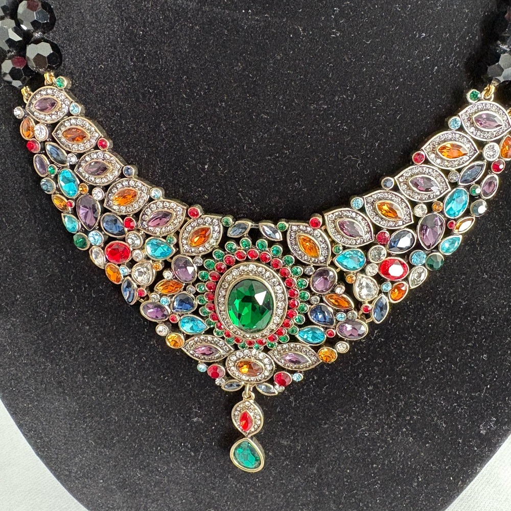 Authentic New Heidi Daus “Worth Waiting For”Colorful Gemstone Necklace - Picture 4 of 9